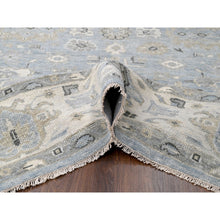 Load image into Gallery viewer, 9&#39;10&quot;x13&#39;10&quot; Dockside Blue And Soft Chamois White, Oushak Supple Collection Design, Hand Knotted, 100% Wool, Soft And Plush Pile, Oriental Rug FWR509274