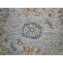 Load image into Gallery viewer, 6&#39;1&quot;x9&#39; Wythe Blue With Grant Beige, Extra Soft Wool Hand Knotted, Oushak Design Supple Collection, Thick And Plush, Oriental Rug FWR509310
