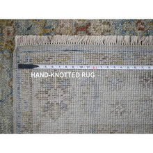Load image into Gallery viewer, 6&#39;1&quot;x9&#39; Wythe Blue With Grant Beige, Extra Soft Wool Hand Knotted, Oushak Design Supple Collection, Thick And Plush, Oriental Rug FWR509310
