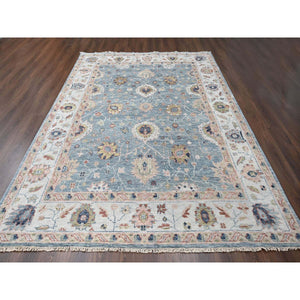 8'9"x12' Nimbus Gray, Oushak Design, Supple Collection Thick And Plush, Natural Wool Hand Knotted, Tone On Tone, Oriental Rug FWR509328