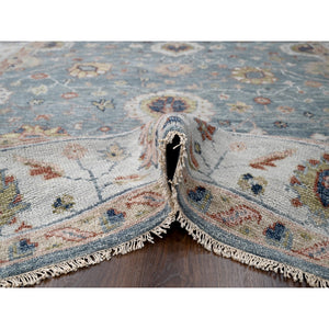 8'9"x12' Nimbus Gray, Oushak Design, Supple Collection Thick And Plush, Natural Wool Hand Knotted, Tone On Tone, Oriental Rug FWR509328