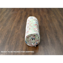 Load image into Gallery viewer, 9&#39;x12&#39; Eton Green With Decorators White, Vegetable Dyes, Plush and Lush, Green Heriz All Over Design, Pure Wool, Hand Knotted, Oriental Rug FWR509520