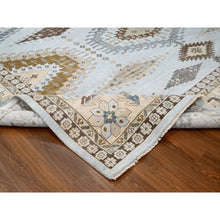 Load image into Gallery viewer, 14&#39;x17&#39;10&quot; Boothbay Gray, Natural Dyes, Denser Weave, Organic Wool, Hand Knotted Persian Village Inspired Geometric Elements Design, Oriental Oversized Rug FWR509544