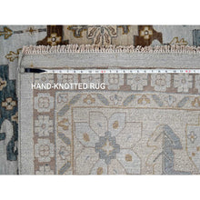 Load image into Gallery viewer, 14&#39;x17&#39;10&quot; Boothbay Gray, Natural Dyes, Denser Weave, Organic Wool, Hand Knotted Persian Village Inspired Geometric Elements Design, Oriental Oversized Rug FWR509544