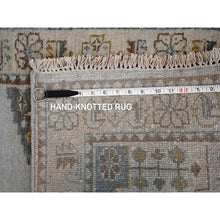 Load image into Gallery viewer, 2&#39;7&quot;x23&#39;9&quot; Earl Gray And Navajo White, Natural Dyes, Densely Woven, Soft And Shiny Wool, Hand Knotted Persian Village Inspired Geometric Medallions, Xl Runner Oriental Rug FWR509568