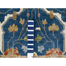 Load image into Gallery viewer, 2&#39;x3&#39; Eclipse Blue, Sample Fragment Of Sultanabad, Hand Knotted, 100% Wool All Over Design, Mat Oriental Rug FWR509730