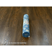 Load image into Gallery viewer, 2&#39;x3&#39; Eclipse Blue, Sample Fragment Of Sultanabad, Hand Knotted, 100% Wool All Over Design, Mat Oriental Rug FWR509730