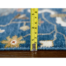 Load image into Gallery viewer, 2&#39;x3&#39; Eclipse Blue, Sample Fragment Of Sultanabad, Hand Knotted, 100% Wool All Over Design, Mat Oriental Rug FWR509730