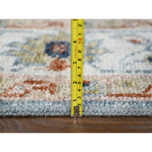 Load image into Gallery viewer, 6&#39;x9&#39; Debonair Gray With Silky White, Hand Knotted Oushak Design, Organic Wool, Thick And Plush, Supple Collection, Oriental Rug FWR509790