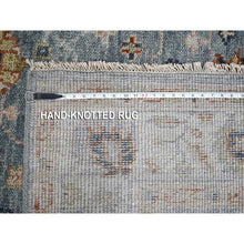 Load image into Gallery viewer, 6&#39;x9&#39; Debonair Gray With Silky White, Hand Knotted Oushak Design, Organic Wool, Thick And Plush, Supple Collection, Oriental Rug FWR509790