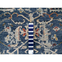 Load image into Gallery viewer, 8&#39;x9&#39;9&quot; Meditative Blue, Densely Woven, Broken And Erased Hand Knotted Persian Heriz All Over Design With Soft Color Palette, Shiny Wool, Oriental Rug FWR509826