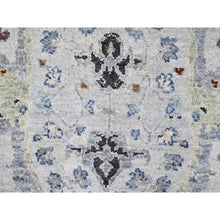 Load image into Gallery viewer, 2&#39;5&quot;x30&#39;4&quot; Curio With Marina Gray Border, Densely Woven 100% Wool, Natural Dyes, Hand Knotted Oushak With Floral Design, Oriental Xl Runner Rug FWR509904