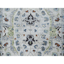 Load image into Gallery viewer, 2&#39;6&quot;x23&#39;10&quot; Dolphin Gray, Oushak Design Denser Weave, All Over Floral Motifs, All Wool, Vegetable Dyes, Xl Runner Hand Knotted Oriental Rug FWR509910