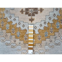 Load image into Gallery viewer, 10&#39;x14&#39; Lazy Gray, Densely Woven, Hand Knotted All Wool, Persian Village Inspired Geometric Design, Natural Dyes, Oriental Rug FWR509922
