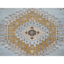 Load image into Gallery viewer, 10&#39;x14&#39; Lazy Gray, Densely Woven, Hand Knotted All Wool, Persian Village Inspired Geometric Design, Natural Dyes, Oriental Rug FWR509922