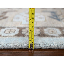 Load image into Gallery viewer, 10&#39;x14&#39; Lazy Gray, Densely Woven, Hand Knotted All Wool, Persian Village Inspired Geometric Design, Natural Dyes, Oriental Rug FWR509922