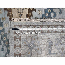 Load image into Gallery viewer, 10&#39;x14&#39; Lazy Gray, Densely Woven, Hand Knotted All Wool, Persian Village Inspired Geometric Design, Natural Dyes, Oriental Rug FWR509922