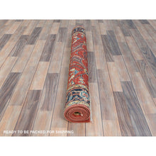 Load image into Gallery viewer, 3&#39;10&quot;x6&#39; Fire Brick, Afghan Peshawar With Serapi Heriz Design, Natural Dyes, Organic Wool, Hand Knotted, Oriental Rug FWR510048