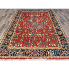 Load image into Gallery viewer, 6&#39;1&quot;x9&#39;1&quot; Imperial Red, Afghan Peshawar With All Over Heriz Design, Natural Dyes, Dense Weave, Pure Wool, Hand Knotted, Oriental Rug FWR510132