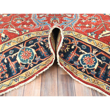 Load image into Gallery viewer, 6&#39;1&quot;x9&#39;1&quot; Imperial Red, Afghan Peshawar With All Over Heriz Design, Natural Dyes, Dense Weave, Pure Wool, Hand Knotted, Oriental Rug FWR510132
