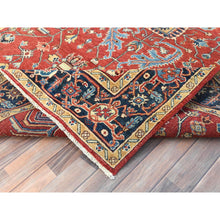 Load image into Gallery viewer, 6&#39;1&quot;x9&#39;1&quot; Imperial Red, Afghan Peshawar With All Over Heriz Design, Natural Dyes, Dense Weave, Pure Wool, Hand Knotted, Oriental Rug FWR510132