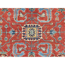 Load image into Gallery viewer, 6&#39;1&quot;x9&#39;1&quot; Imperial Red, Afghan Peshawar With All Over Heriz Design, Natural Dyes, Dense Weave, Pure Wool, Hand Knotted, Oriental Rug FWR510132