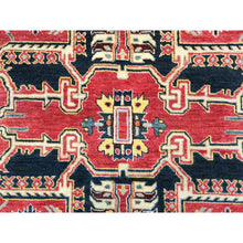 Load image into Gallery viewer, 6&#39;1&quot;x9&#39;2&quot; Imperial Red, Afghan Peshawar With Large Medallion Heriz Design, Natural Dyes, Densely Woven, Soft Wool, Hand Knotted, Oriental Rug FWR510138