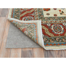 Load image into Gallery viewer, 9&#39;x11&#39;4&quot; Ivory, Afghan Peshawar With All Over Heriz Design, 200 Kpsi, Natural Dyes, Soft Wool Hand Knotted, Oriental Rug FWR510198