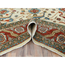 Load image into Gallery viewer, 9&#39;x11&#39;4&quot; Ivory, Afghan Peshawar With All Over Heriz Design, 200 Kpsi, Natural Dyes, Soft Wool Hand Knotted, Oriental Rug FWR510198