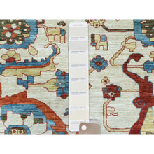 Load image into Gallery viewer, 9&#39;x11&#39;4&quot; Ivory, Afghan Peshawar With All Over Heriz Design, 200 Kpsi, Natural Dyes, Soft Wool Hand Knotted, Oriental Rug FWR510198