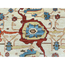 Load image into Gallery viewer, 9&#39;x11&#39;4&quot; Ivory, Afghan Peshawar With All Over Heriz Design, 200 Kpsi, Natural Dyes, Soft Wool Hand Knotted, Oriental Rug FWR510198