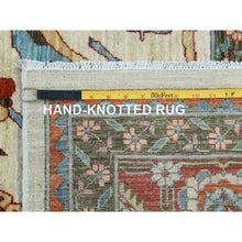 Load image into Gallery viewer, 9&#39;x11&#39;4&quot; Ivory, Afghan Peshawar With All Over Heriz Design, 200 Kpsi, Natural Dyes, Soft Wool Hand Knotted, Oriental Rug FWR510198