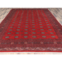 Load image into Gallery viewer, 10&#39;1&quot;x14&#39;7&quot; Hibiscus Red, Princess Bokara With All Over Medallions, Natural Dyes, Extra Soft Wool, Hand Knotted Oriental Rug FWR511212