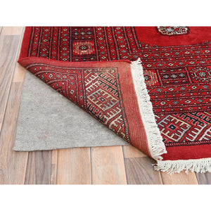 10'1"x14'7" Hibiscus Red, Princess Bokara With All Over Medallions, Natural Dyes, Extra Soft Wool, Hand Knotted Oriental Rug FWR511212
