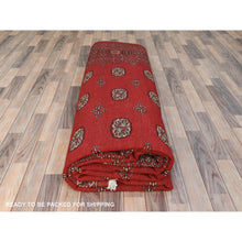 Load image into Gallery viewer, 10&#39;1&quot;x14&#39;7&quot; Hibiscus Red, Princess Bokara With All Over Medallions, Natural Dyes, Extra Soft Wool, Hand Knotted Oriental Rug FWR511212