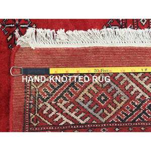 10'1"x14'7" Hibiscus Red, Princess Bokara With All Over Medallions, Natural Dyes, Extra Soft Wool, Hand Knotted Oriental Rug FWR511212
