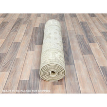 Load image into Gallery viewer, 2&#39;8&quot;x9&#39;9&quot; White Dove, Afghan Stone Washed Peshawar, Natural Wool, Hand Knotted, Runner Oriental Rug FWR511290