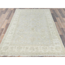 Load image into Gallery viewer, 4&#39;x5&#39;10&quot; White Dove, Organic Wool, Hand Knotted, Afghan Stone Washed Peshawar, Oriental Rug FWR511296