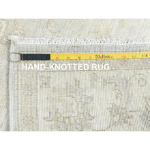 Load image into Gallery viewer, 4&#39;x5&#39;10&quot; White Dove, Organic Wool, Hand Knotted, Afghan Stone Washed Peshawar, Oriental Rug FWR511296