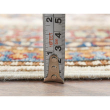 Load image into Gallery viewer, 2&#39;9&quot;x35&#39;8&quot; Ivory, Afghan Super Kazak with Geometric Medallion Design, Natural Dyes, Soft Wool Hand Knotted, XL Runner Oriental Rug FWR511746