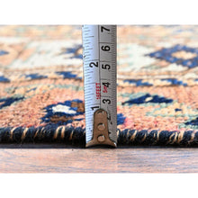 Load image into Gallery viewer, 4&#39;10&quot;x8&#39;1&quot; Bisque Brown, Washed Out and Distressed, Vintage Persian Shiraz with Geometric Pattern, Shaved Low, Zero Pile, Sides and Ends Professionally Secured, Clean, Hand Knotted, 100% Wool, Oriental Rug FWR5112