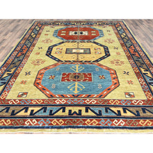 Load image into Gallery viewer, 9&#39;x11&#39;7&quot; Old Moss Green, Armenian Inspired Caucasian Design, 200 Kpsi, Natural Dyes, Densely Woven, Soft Wool, Hand Knotted, Oriental Rug FWR511854