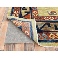 Load image into Gallery viewer, 9&#39;x11&#39;7&quot; Old Moss Green, Armenian Inspired Caucasian Design, 200 Kpsi, Natural Dyes, Densely Woven, Soft Wool, Hand Knotted, Oriental Rug FWR511854