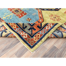 Load image into Gallery viewer, 9&#39;x11&#39;7&quot; Old Moss Green, Armenian Inspired Caucasian Design, 200 Kpsi, Natural Dyes, Densely Woven, Soft Wool, Hand Knotted, Oriental Rug FWR511854