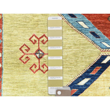 Load image into Gallery viewer, 9&#39;x11&#39;7&quot; Old Moss Green, Armenian Inspired Caucasian Design, 200 Kpsi, Natural Dyes, Densely Woven, Soft Wool, Hand Knotted, Oriental Rug FWR511854