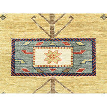 Load image into Gallery viewer, 9&#39;x11&#39;7&quot; Old Moss Green, Armenian Inspired Caucasian Design, 200 Kpsi, Natural Dyes, Densely Woven, Soft Wool, Hand Knotted, Oriental Rug FWR511854