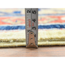 Load image into Gallery viewer, 9&#39;x11&#39;7&quot; Old Moss Green, Armenian Inspired Caucasian Design, 200 Kpsi, Natural Dyes, Densely Woven, Soft Wool, Hand Knotted, Oriental Rug FWR511854