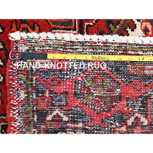 Load image into Gallery viewer, 7&#39;10&quot;x11&#39; Crimson Red, Hand Knotted, Vintage Bohemian Persian Heriz, Large Geometric Medallion, Good Condition, Rustic Look, Pure Wool, Sides And Ends Professionally Secured, Cleaned, Oriental Rug FWR511890