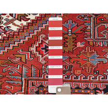 Load image into Gallery viewer, 10&#39;x12&#39;8&#39; Barn Red, Semi Antique Bohemian Persian Heriz, Good Condition, Rustic Look, Pure Wool, Hand Knotted, Sides And Ends Professionally Secured, Cleaned, Oriental Rug FWR512082