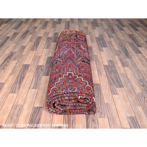 10'x12'8' Barn Red, Semi Antique Bohemian Persian Heriz, Good Condition, Rustic Look, Pure Wool, Hand Knotted, Sides And Ends Professionally Secured, Cleaned, Oriental Rug FWR512082